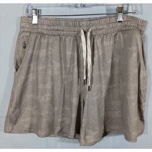 Pacific Trail Shorts Womens Large Stretch w/Zipper Pocket Pale Gray Camo
